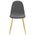 vidaXL Chaises à manger lot de 2 Gris foncé Velours