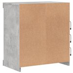 vidaXL Buffet avec lumières LED gris béton 60 5x37x67 cm