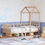 vidaXL Lit de jour avec toit sans matelas 90x190 cm bois massif