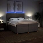 vidaXL Sommier à lattes de lit avec matelas Taupe 200x200 cm Tissu