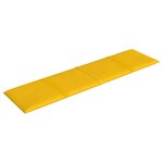 vidaXL Panneaux muraux 12 Pièces Jaune 60x15 cm Velours 1 08 m²