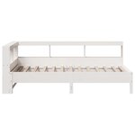 vidaXL Lit bibliothèque sans matelas blanc 75x190cm bois de pin massif