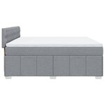vidaXL Sommier à lattes de lit avec matelas Gris clair 180x200cm Tissu