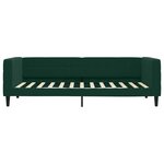 vidaXL Lit de jour avec gigogne sans matelas vert foncé 90x200 cm