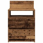 vidaXL Tables de chevet 2 Pièces avec 2 tiroirs vieux bois 40x33x60 cm