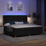 vidaXL Lit à ressorts avec matelas Noir 140 x 200 cm tissu