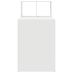 vidaXL Bureau d'écriture Blanc Bois d'ingénierie Moyen Rangements