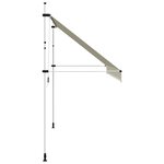vidaXL Auvent manuel rétractable 400 cm Crème