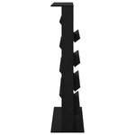 vidaXL Étagère à magazines avec étagère Chêne noir 70 x 41 x 156 cm