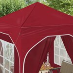 vidaXL Tente de fête pop-up 192 x 192 x 245 cm Bordeaux