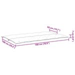 vidaXL Coussin de banc de jardin beige 180x(50+50)x7 cm tissu oxford