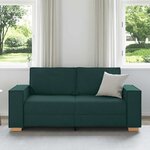 vidaXL Canapé 2 places Vert foncé 180x78x84 cm Tissu