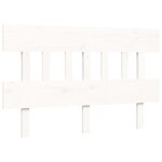 vidaXL Cadre de lit avec tête de lit blanc 140x200 cm bois massif