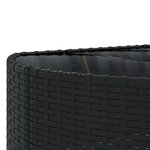 vidaXL Salon de jardin 7 Pièces avec coussins noir résine tressée