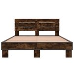 vidaXL Cadre de lit sans matelas chêne fumé 140x200 cm