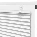 vidaXL Store plissé blanc 100x100 cm largeur du tissu 99 4cm polyester