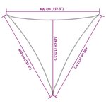 vidaXL Voile d'ombrage 160 g/m² Bleu 4x4x4 m PEHD