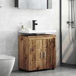 vidaXL Ensemble de Meubles de Salle de Bain TULUM Bois Ancien