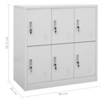 vidaXL Armoires à casiers 2 Pièces Gris clair 90x45x92 5 cm Acier