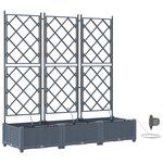 vidaXL Jardinières de jardin 1 pc Gris clair 120 x 40 x 126 cm