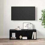 vidaXL Meuble TV Chêne noir Bois d'ingénierie
