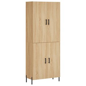 vidaXL Buffet haut Chêne sonoma 69 5x34x180 cm Bois d'ingénierie