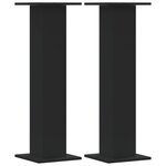 vidaXL Supports pour plantes 2 Pièces noir 30x30x95 cm bois d'ingénierie