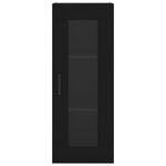 vidaXL Buffet haut Noir 34 5x34x180 cm Bois d'ingénierie