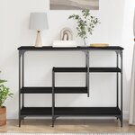 Table Console vidaXL Noir Chêne 100x35x75 cm Bois d'ingénierie et Acier