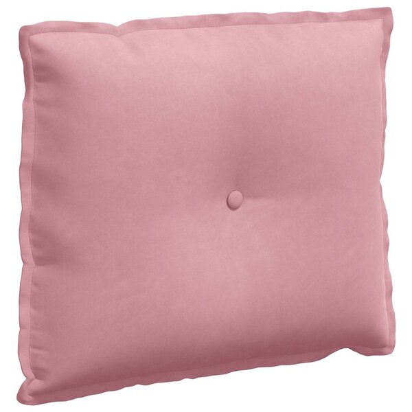 vidaXL Coussin de Dos Rose 60 x 50 cm Tissu en velours côtelé