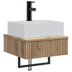 vidaXL Basin de lavage mural Chêne artisanal 40 x 41 x 39 cm
