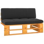 vidaXL Canapé central palette de jardin marron miel bois pin imprégné