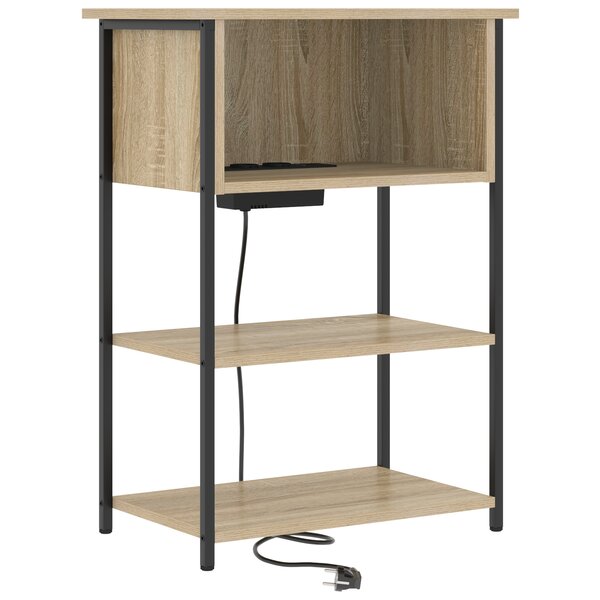 vidaXL Cabinet de chevet Chêne sonoma 55 x 31 x 76 cm