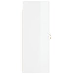 vidaXL Armoire murale blanc brillant 34 5x34x90 cm bois d'ingénierie