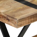 vidaXL Table à manger 140x70x76 cm Bois de manguier brut