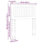 vidaXL Tête de lit avec tête de lit Chêne brun 75 cm Bois d'ingénierie