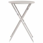 vidaXL Table bistrot Beige Ø 50 x 71 cm Acier revêtu de poudre