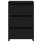 Table de chevet vidaXL noire en chêne  40x35x62 5 cm en bois conçu