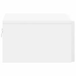 vidaXL Cabinet de chevet mural Blanc brillant 49 x 34 5 x 20 cm