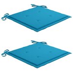 vidaXL Chaises pliables de jardin lot de 2 avec coussins Bois d'acacia