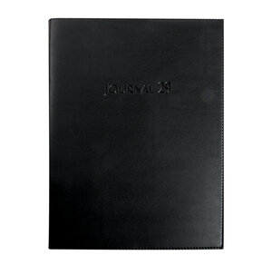 Agenda Journalier Journal 29/1 Barbara piqûre sellier répertoire 297x210 mm Noir EXACOMPTA