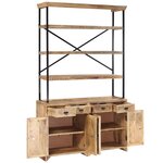 vidaXL Buffet avec étagères Bois de manguier massif 120x35x200 cm