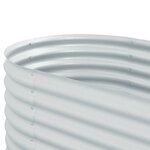 vidaXL Lit surélevé de jardin 160x80x81 cm Acier galvanisé Argenté