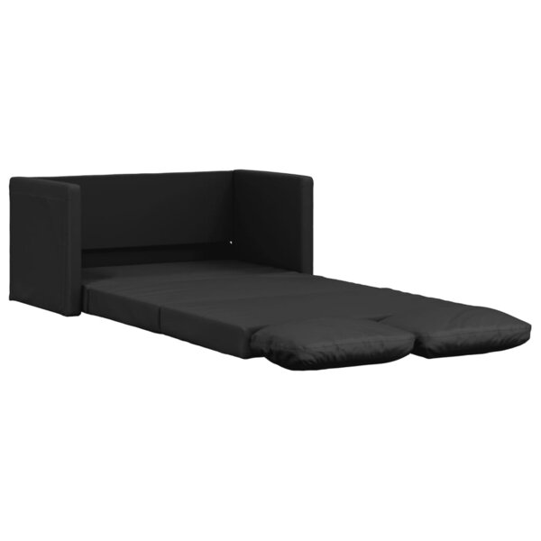 vidaXL Canapé-lit 2 en 1 noir 112x174x55 cm similicuir