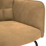 vidaXL Chaise à bascule Marron Velours