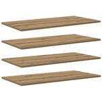 vidaXL Planche d'étagère à livres 4 Pièces Marron 100 x 40 x 1.5cm
