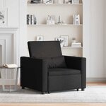 vidaXL Canapé Lit Simple Noir 90 x 165 x 87 cm tissu