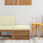 vidaXL Pouf d'Extérieur Bois d'Acacia Massif Naturel