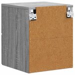 vidaXL Cabinet de chevet mural Sonoma gris 34 5 x 33 x 40 cm