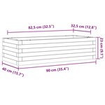 vidaXL Jardinière 90x40x23 cm bois de pin imprégné